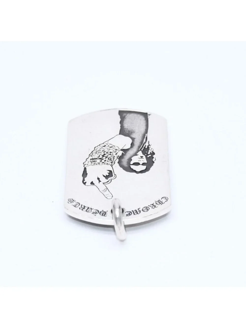 Chrome Hearts D Tag RS FU American Flag Richard Star Large Dog Tag Weight